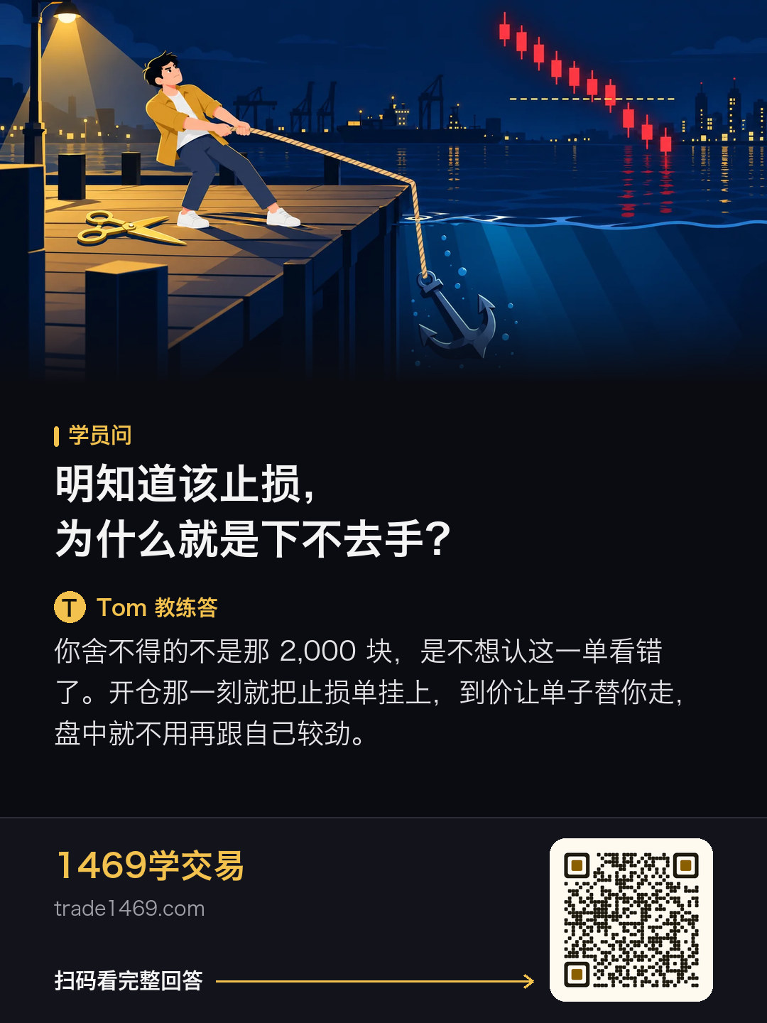 明知道该止损，为什么就是下不去手？的分享图，带本篇二维码