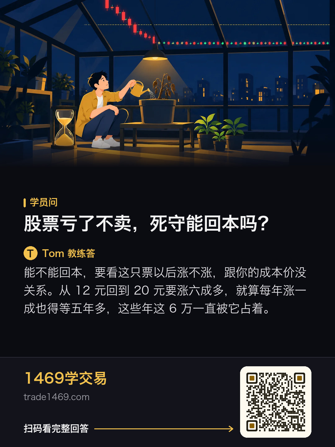 股票亏了不卖，死守能回本吗？的分享图，带本篇二维码